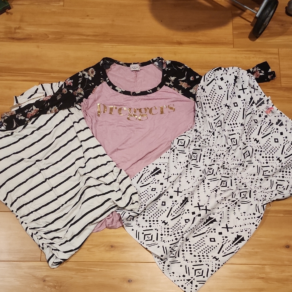 3 Maternity Tops- All Large